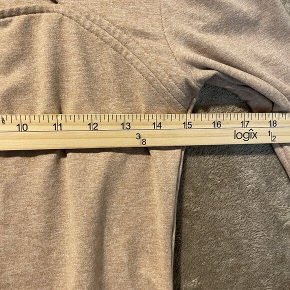 Express Bodysuit Womens Medium Contour Tan Mock Neck Long Slv Key Hole Thing - Picture 6 of 7